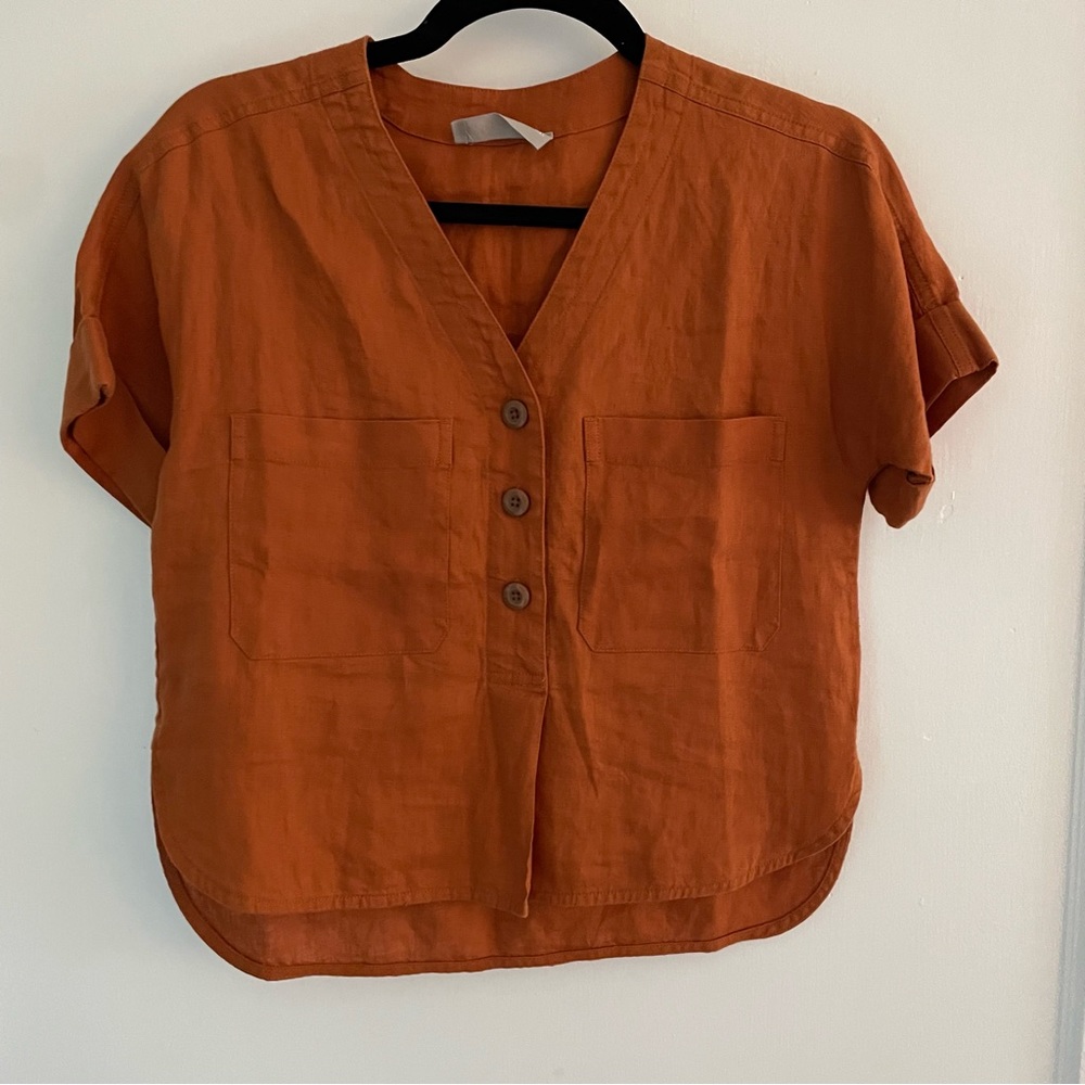 Everlane linen utility shirt NWT